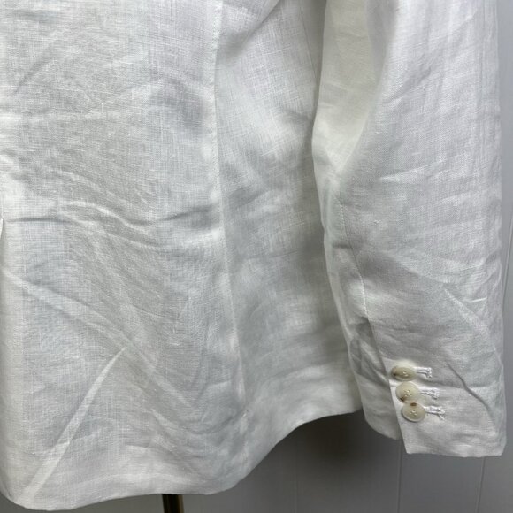Talbots 100% Linen Blazer‎ Women's Size 12 NWOT 1-Button Classic Relaxed - Picture 7 of 13